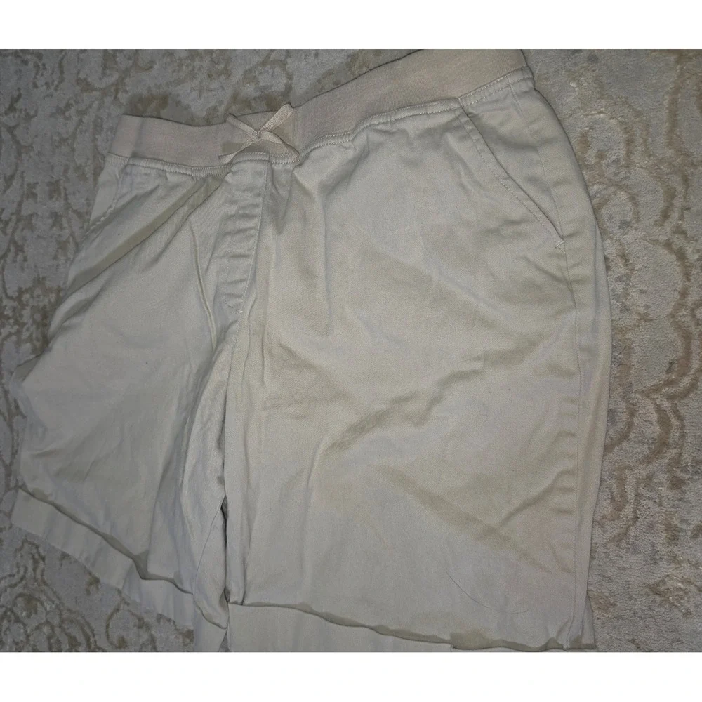IZOD Approved Schoolwear Khaki Pull On Shorts Girls Plus Size 20.5 Tan Cuffed